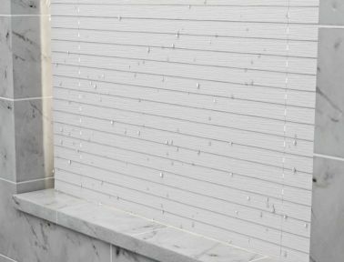 White fauxwood blinds 