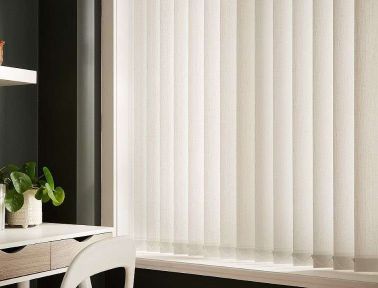 cream vertical blinds