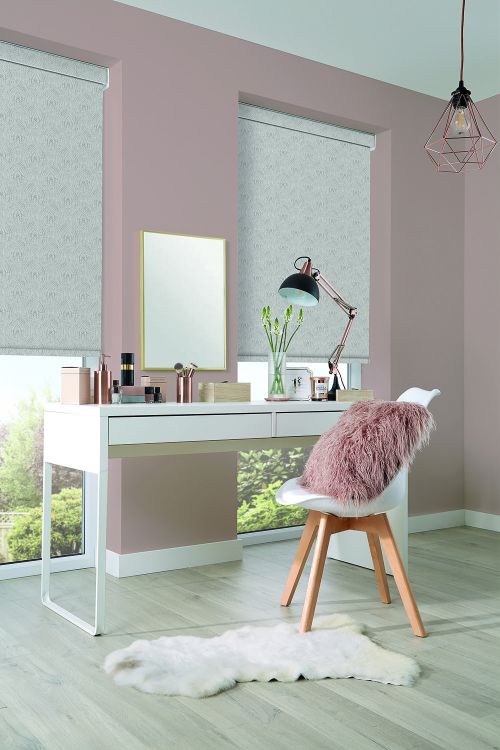 Anne Snow Grey No Drill Roller Blind