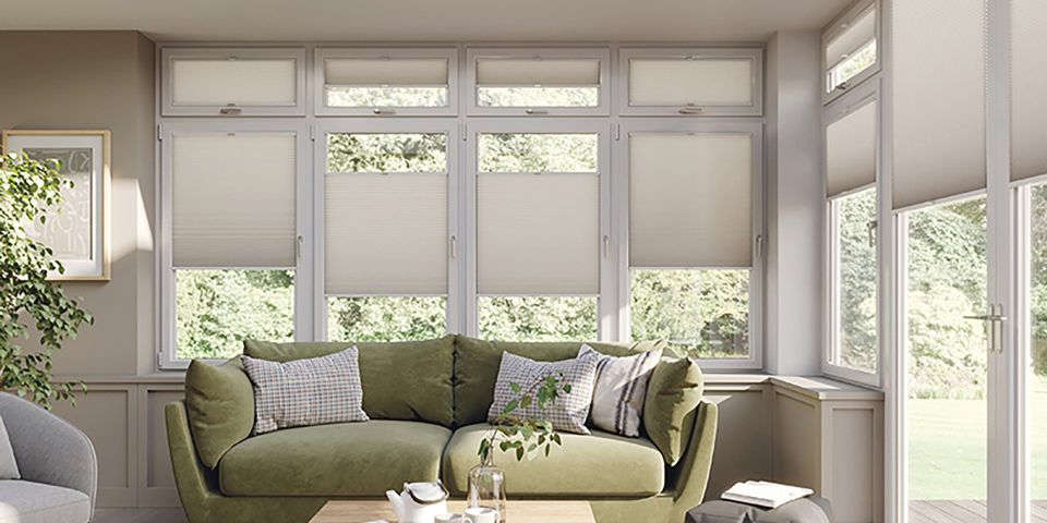 No Drill Pleated Honeycomb Blinds