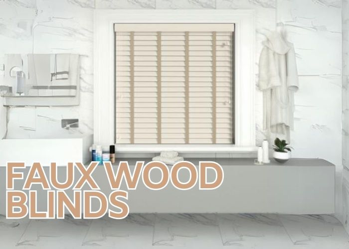 Faux wood blinds